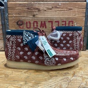 Brand new in box Clarks Originals suede Wallabee boot with crepe sole.